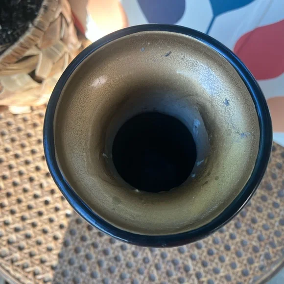 Golden Chinoiserie Painted Peonies Ceramic Vase - Picture 10 of 12